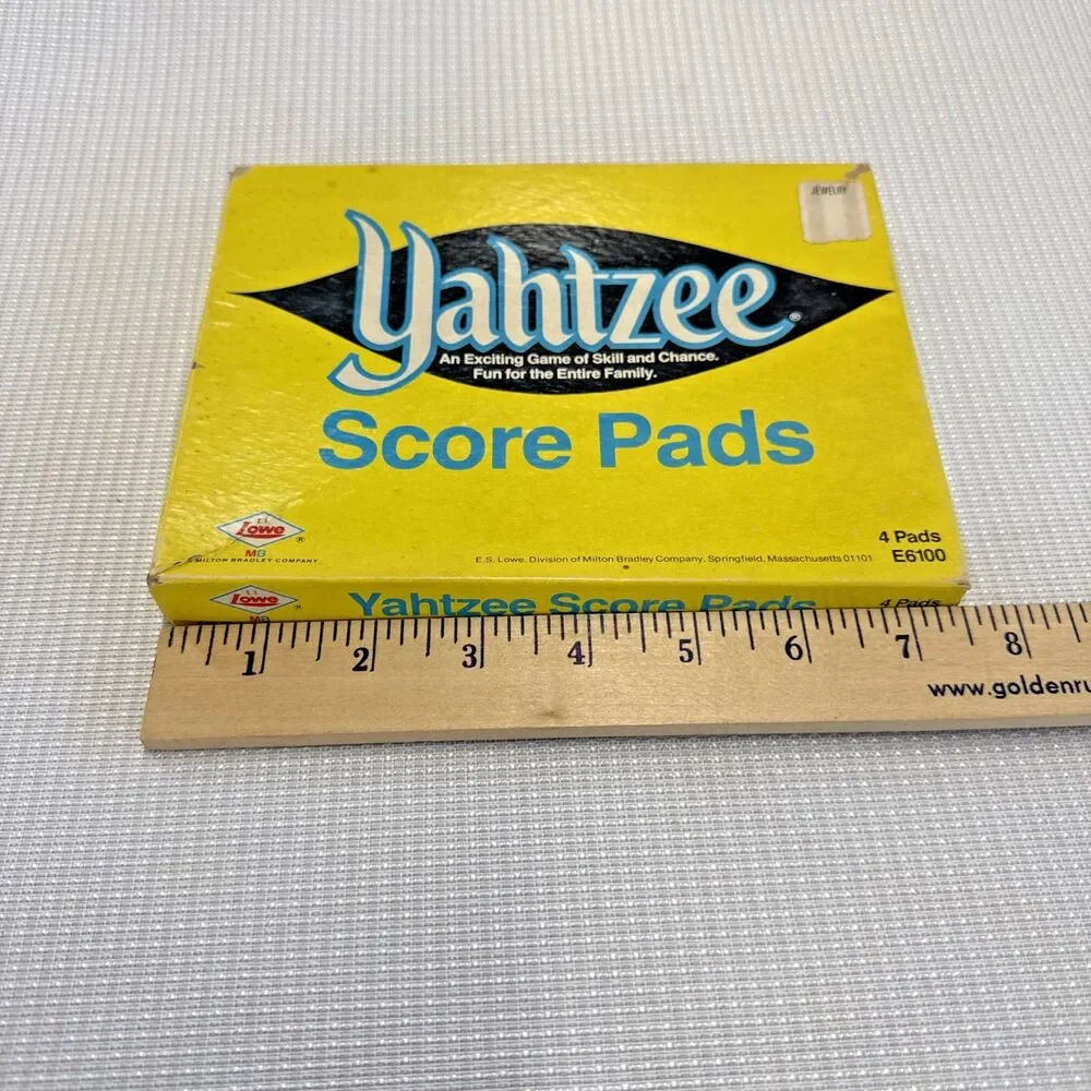 Vintage Yahtzee Score Pads in Original Box